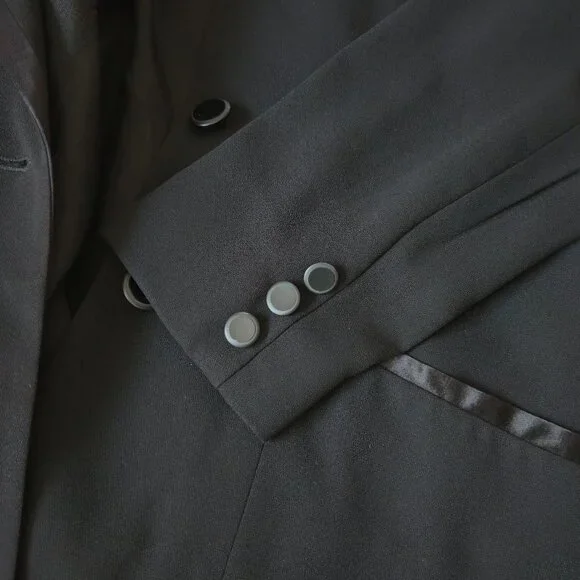 Vintage Jacob 3/4 Sleeve Blazer | Satin Trim Detail | Size 10 - Picture 9 of 10